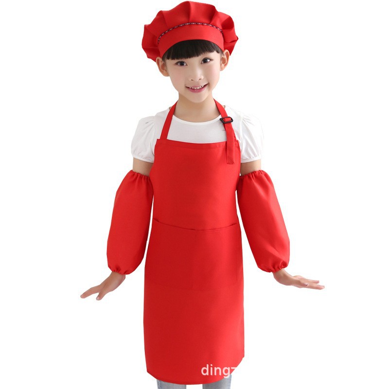Kindergarten gouache painting clothes chef clothing custom printing protective clothing children apron custom logo baking waist
