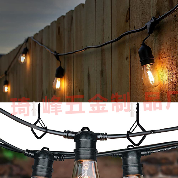 Triangle Light String Diamond Hook Q Hook Square Safety Hook Plant Hanging Hook Sheep's Eye Buckle