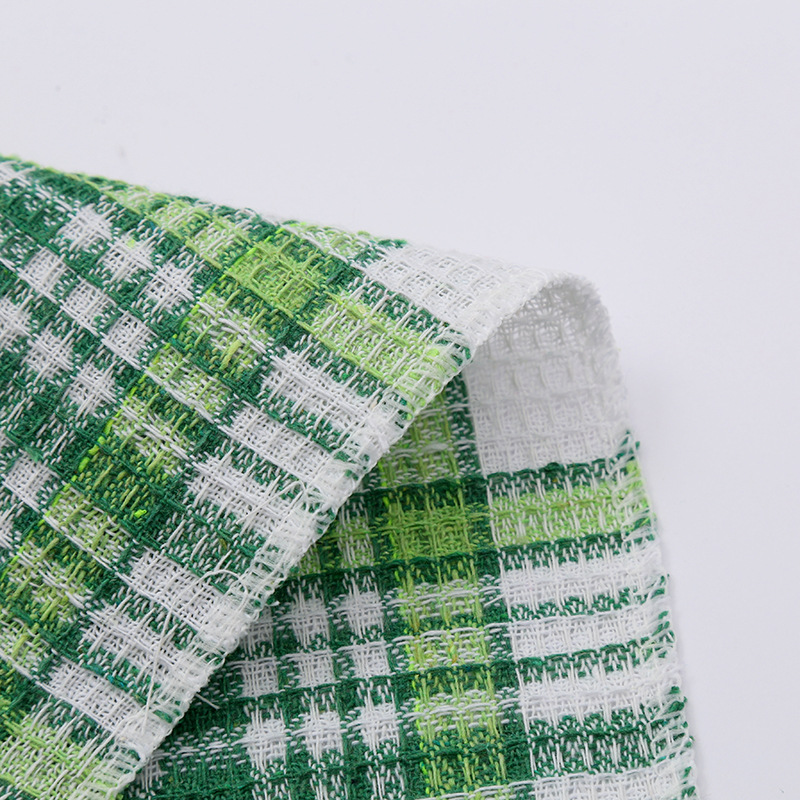 Cross-border Amazon double-sided dishwashing cloth kitchen supplies housekeeping housekeeping cleaning cloth lint-free check cleaning cloth