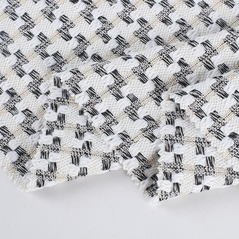 Chanel Style Tweed Tweed Coat Fabric Woolen Wool Semi-worsted Vest Coat Fashion Woolen Cloth