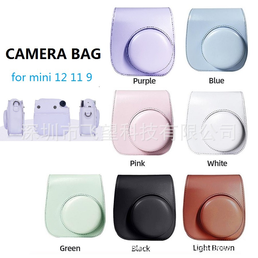 Polaroid camera bag mini12 protective leather case for instax mini 11 single shoulder storage camera bag