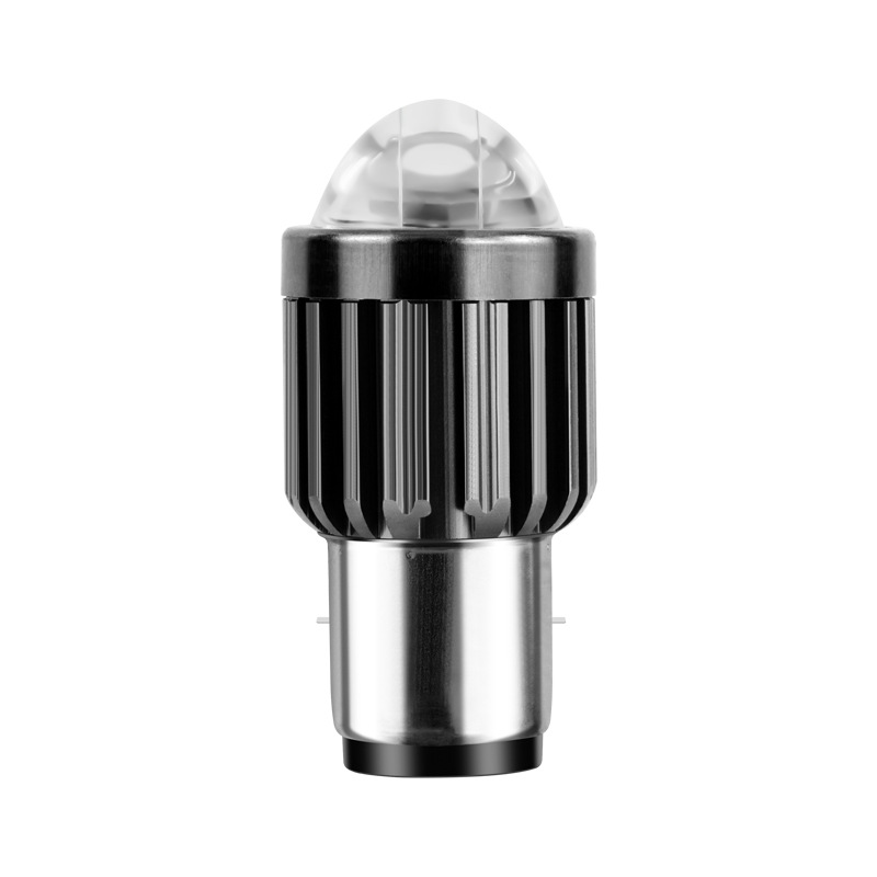 Motorcycle headlight H4 three-grip BA20D two-claw H6 white yellow two-color super bright headlight lens 3570