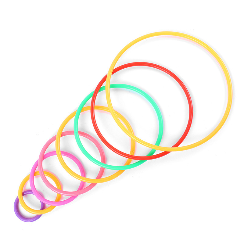 Factory Direct Supply of Ring Sets for Night Market Stalls, Complete Set of Large Plastic Rings for Kindergarten Ring Toss