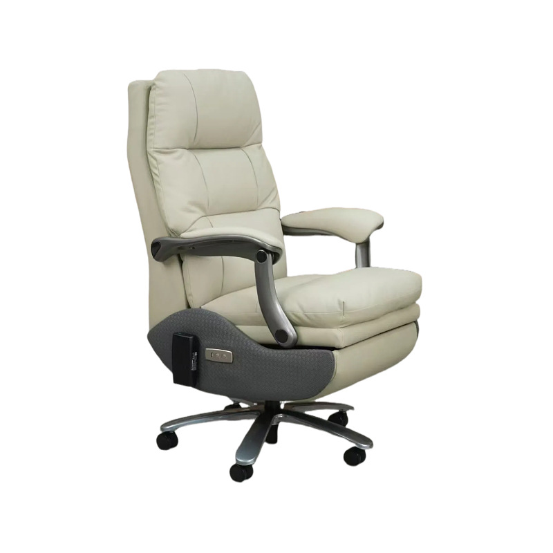 Intelligent Electric Leather Seat, Reclining Boss Chair for Lunch Break, Office Comfortable Sedentary Business President Executive Chair