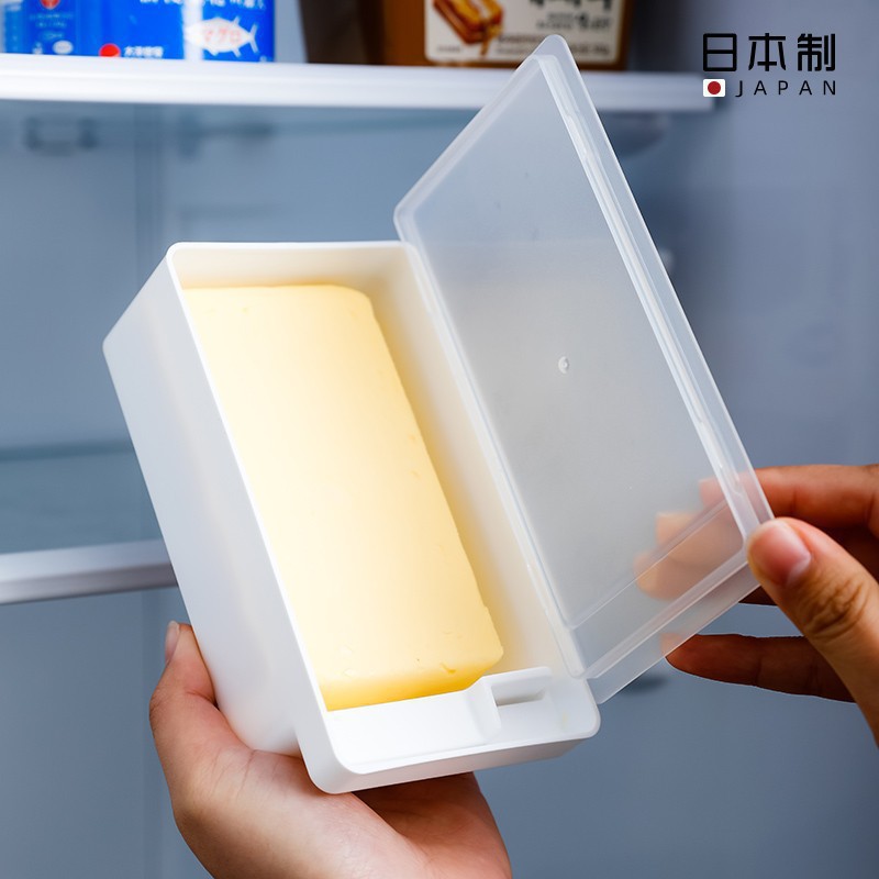 Japanese-style Butter Cutting Storage Box for Refrigerator with Lid Storage Box Cheese Cheese Fresh-keeping Box Cheese Butter Cutter