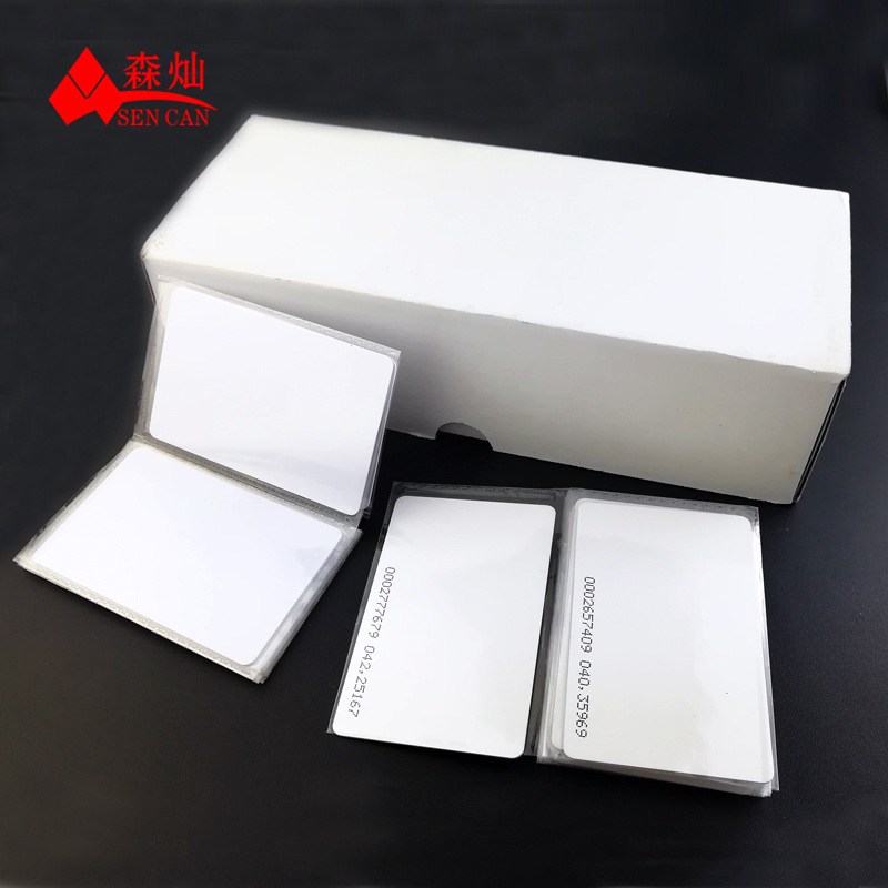 in stock ID thin card induction access card TK4100 white card school campus printing card 125KHZ low frequency ID work card