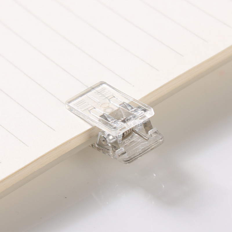 Acrylic Pp Clip Stationery Accessories Plastic Clip for Documents and Test Papers Creative DIY Planner Small Clip Storage Transparent Clip