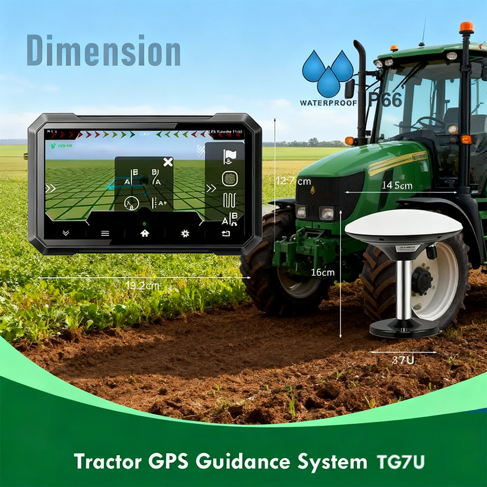 Tg-7U Cross-Border Agricultural Gps 7inch Touch Screen Waterproof Global Positioning System Navigation 20cm Accuracy
