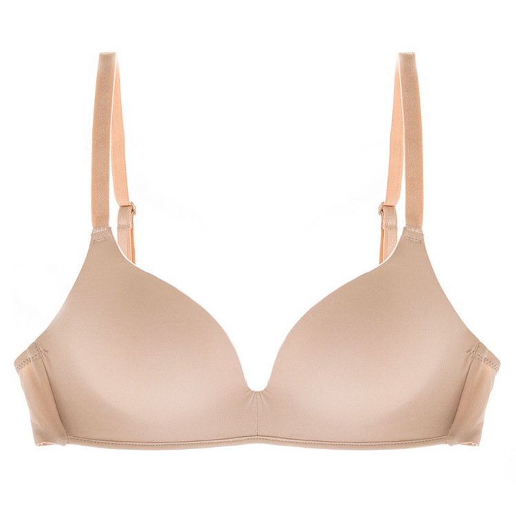 Japanese-style thin seamless underwear women's wireless small chest push up student thin triangle cup sleep bra