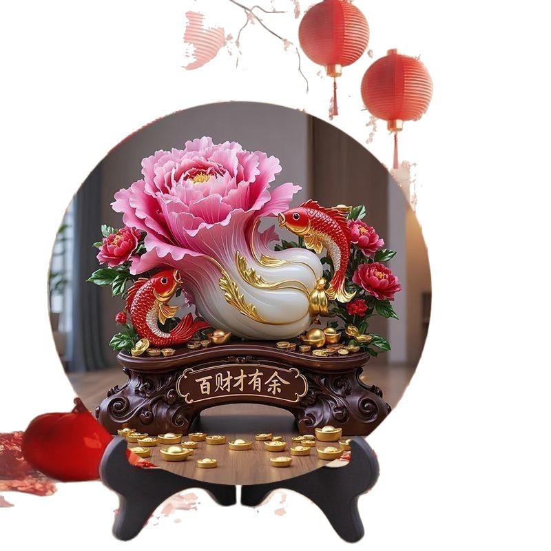 Koi Fish Symbolizing Wealth for Home Prosperity, Entrance Foyer, and Living Room Decoration