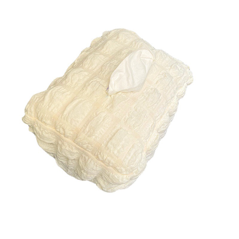 Waffle Bubble Puff Car Tissue Box elastic band tissue box adjustable napkin carton tissue set