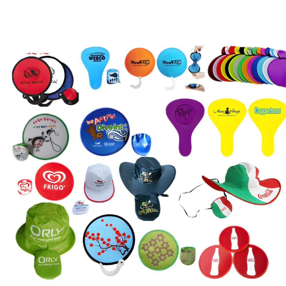 Folding Fan Frisbee Fan Custom Logo Fan Cloth Fan Round Fan Polyester Fan Custom Portable Fan Cartoon Folding Fan Wholesale