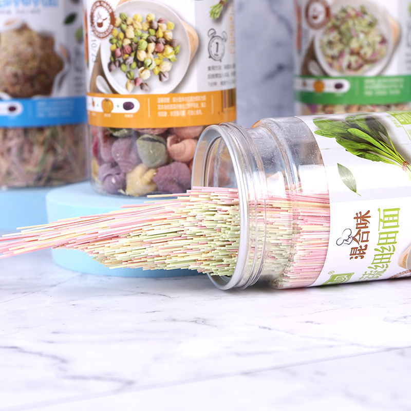 Lang Xiaobei Fruit and Vegetable Thin Noodles Butterfly Noodles Shredded Noodles Vegetable Noodles Dried Noodles Nutritious Noodles Nutritional Enhancement