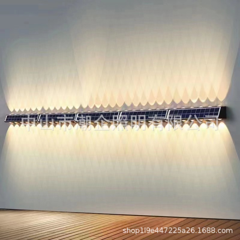 Cross-Border Solar Wall Lamp Led up and down Light Without Wiring Outdoor Waterproof Courtyard Garden Simple Wall Washer