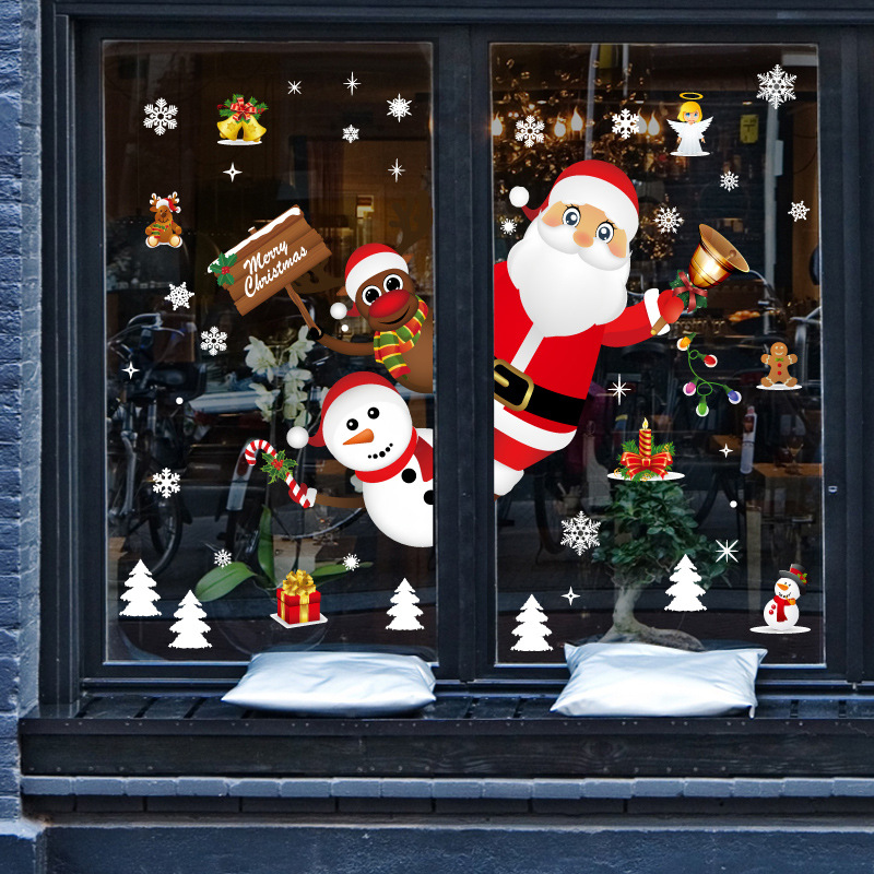 Christmas stickers foreign trade cross-border hot SK92419242 static window glass stickers door stickers double-sided window stickers