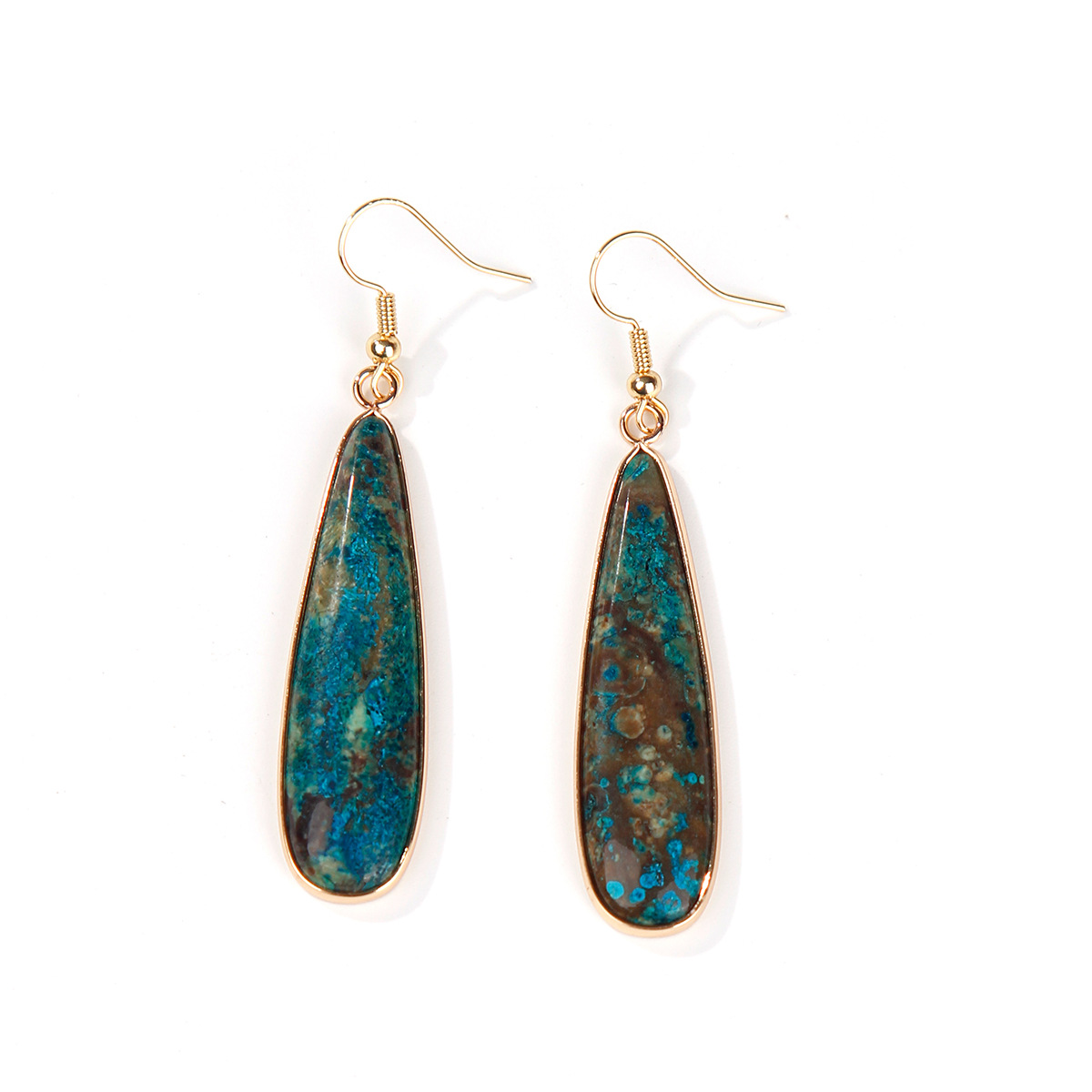 Zhuhang Jewelry Cross-Border New Natural Crystal Earrings Necklace High-End Temperament Imperial Pine Earrings Pendant Wholesale