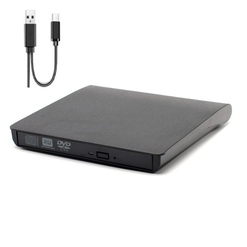 Cross-Border Dual Interface Type-C+Usb External Optical Drive Box Notebook Desktop Computer External Optical Drive Box