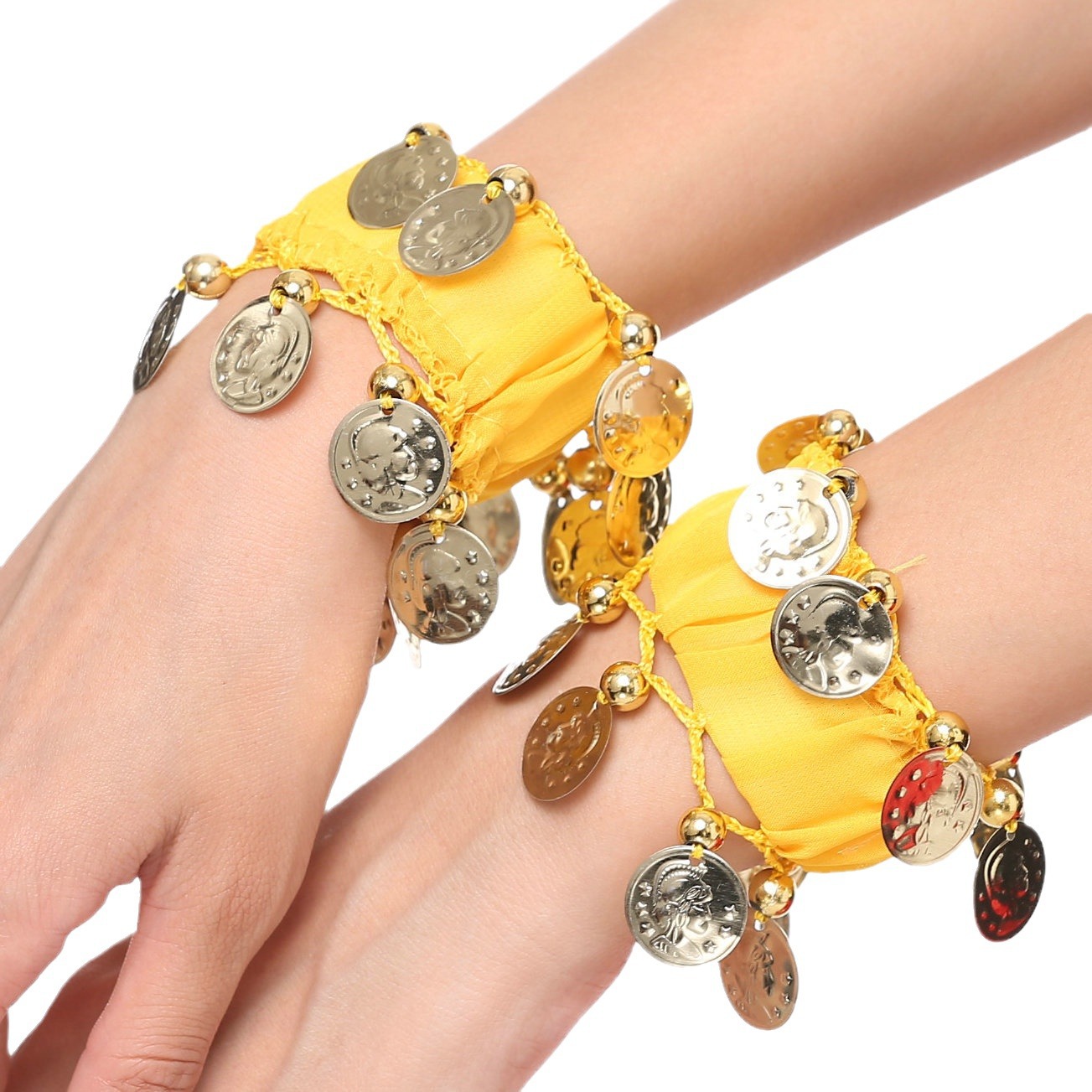 Belly Dance Bracelet New Indian Dance Performance Dance Performance Clothing Accessories Bracelet Wrist Band Chiffon Wrist Chain Bracelet