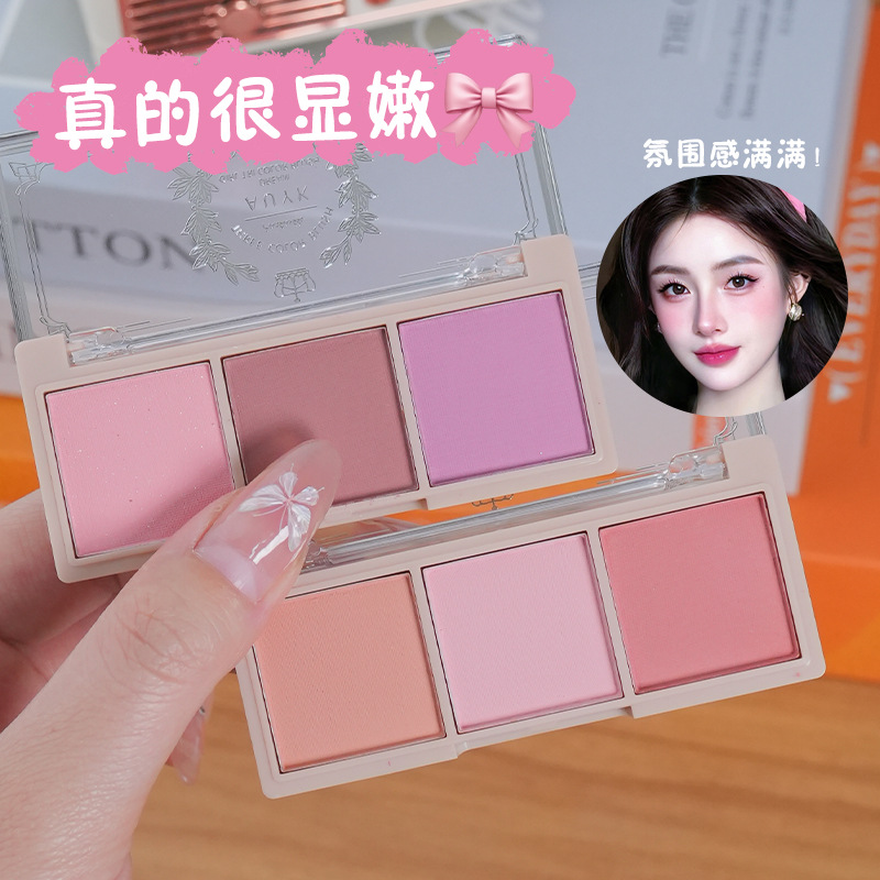 Книга рекомендаций Little Red Book Трехцветная румяна Pure Desire матовая перламутровая натуральная супернатуральная для студентов на вечеринку легкий макияж необходимый румяна