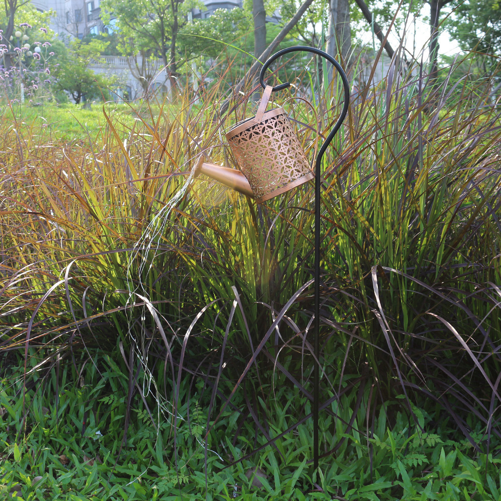 Lawn Lamp Solar Iron Shower Floor Lamp Kettle Outdoor Waterproof Courtyard Decoration Garden Lamp Wholesale