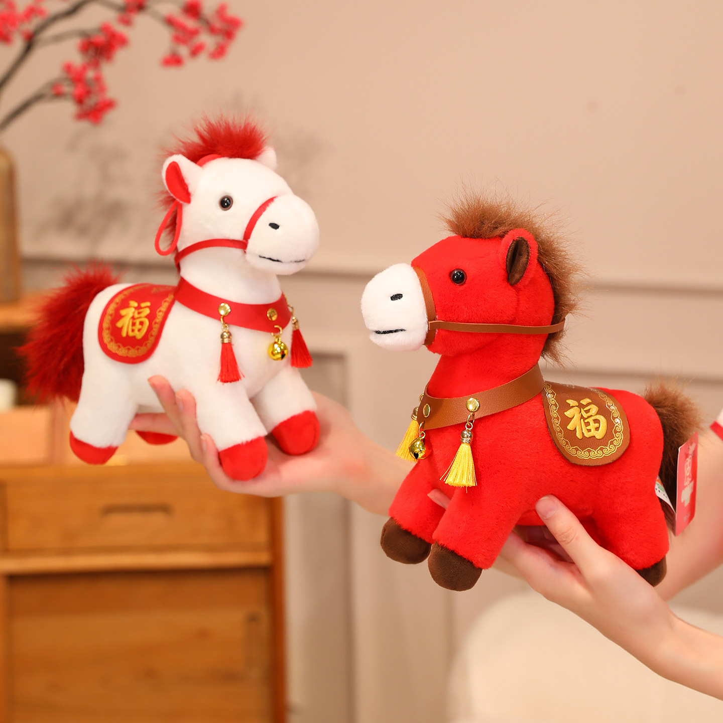 2026 Year of the Horse Mascot Doll Stuffed Toy Zodiac Horse Doll Company Annual Meeting Event Gift Can Be Used as Logo