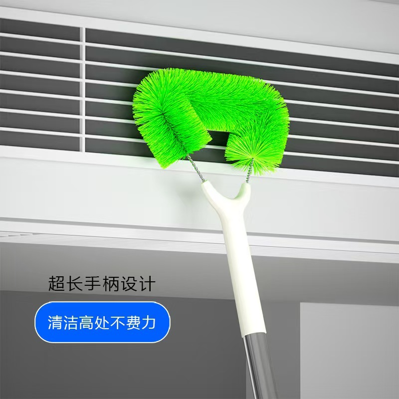 Long-Handled Screen Window Brush Cleaning Artifact, No Need to Disassemble and Wash Mesh Window High-Rise Cleaning Tool, General Cleaning Brush