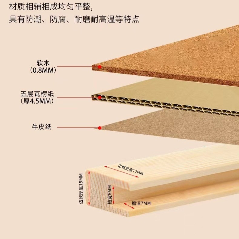 Wooden Cork Board Single and Double-Sided Hanging Photo Wall Solid Wood Frame Display Board Home Writing Board Message Board