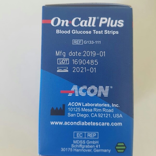 On-Call Plus Glucometer Test Strips