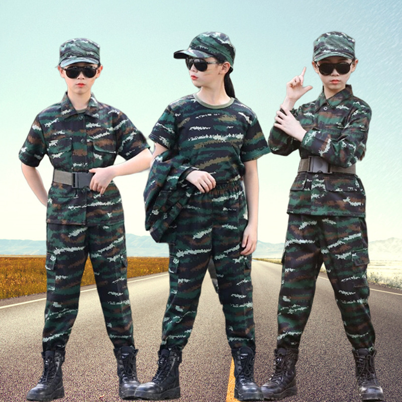 Камуфляжный костюм для детей, летняя одежда для мальчиков и девочек, униформа для военной подготовки, одежда для учеников начальной и средней школы