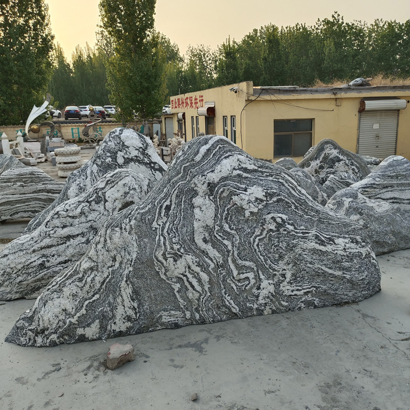 Snow wave stone Taishan stone slice manufacturers make landscape stone snow wave Stone combination according to drawings