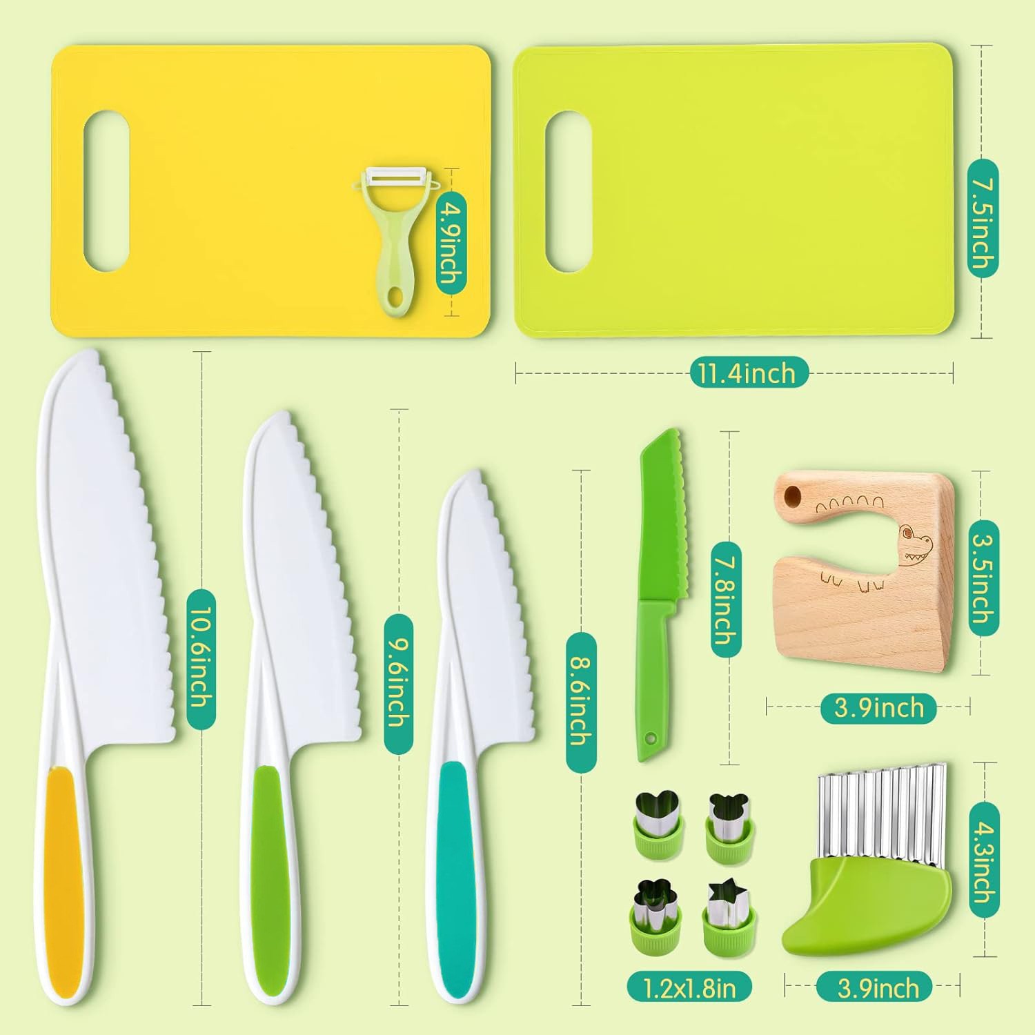 Factory direct supply new 13-piece safety tool fruit knife early education play house toys children plastic knife suit