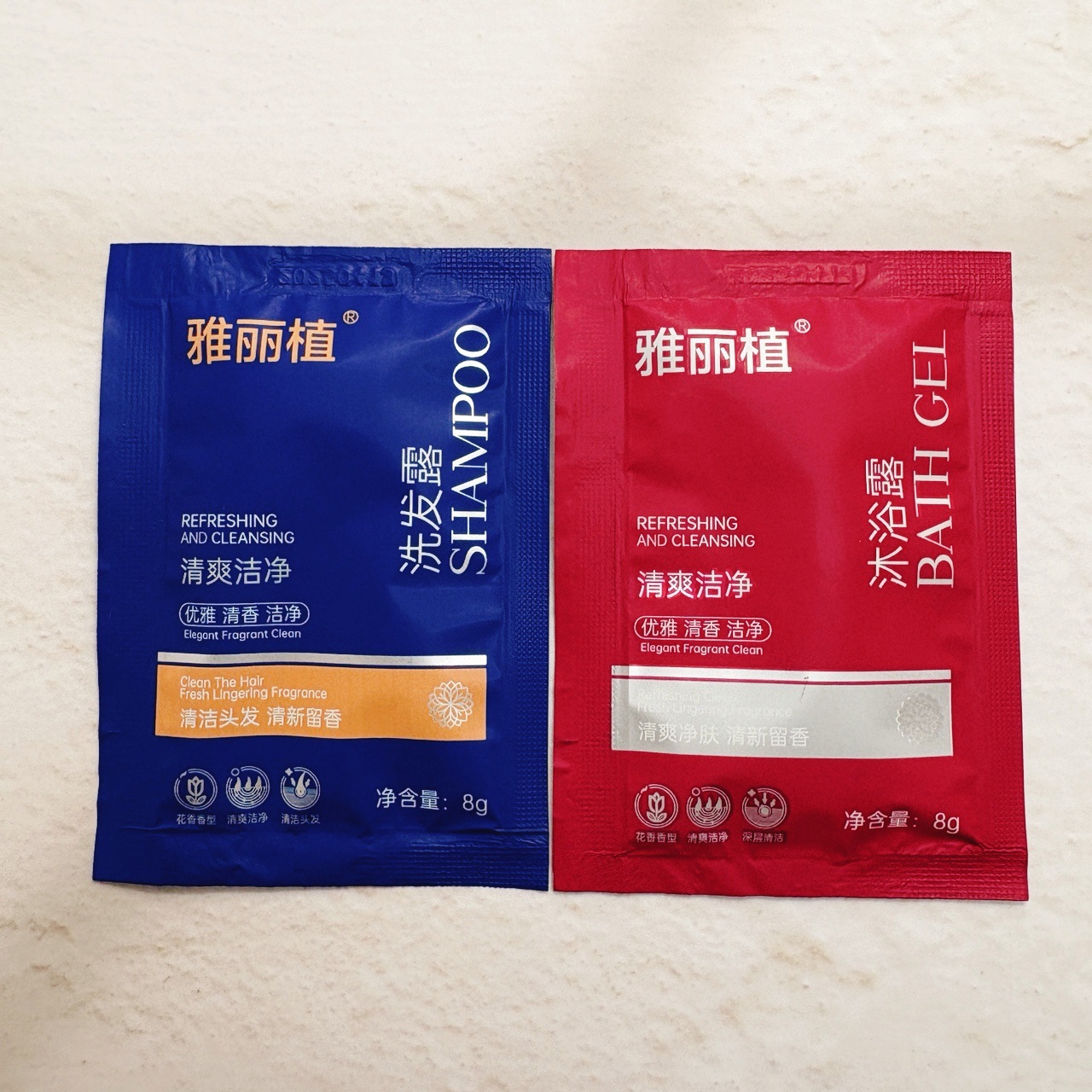 White Tea Shampoo and Shower Gel Hotel Disposable Shampoo and Shower Gel Bagged B&B Toiletries Bagged