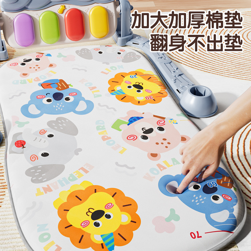 Baby Gym Rack Toy Neonatal Piano 0-12 Months Music Baby Piano Game Mat Cross Border Hot Sale