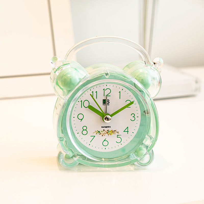Manufacturer Sells Crystal Alarm Clock Silent Student Creative DIY Simple Cartoon Kidsren's Digital Small Alarm Clock Alarm Clock