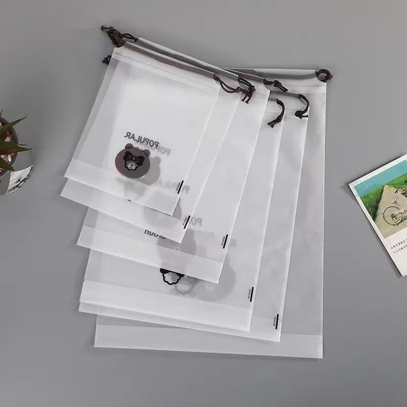 Мешок с завязками из матового материала для одежды и обуви Пылезащитная упаковка для носок и нижнего белья Мешок для путешествий