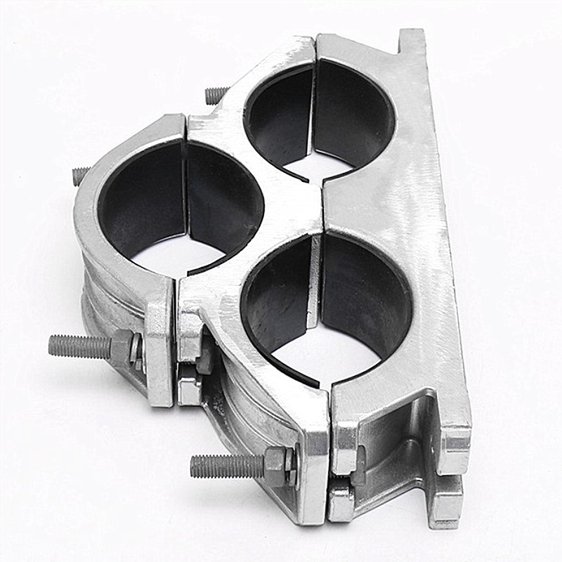 High-voltage cable fixing clamp JGPD-5 three-wire rigid bolt fastening product type three-core aluminum alloy non-magnetic clamp