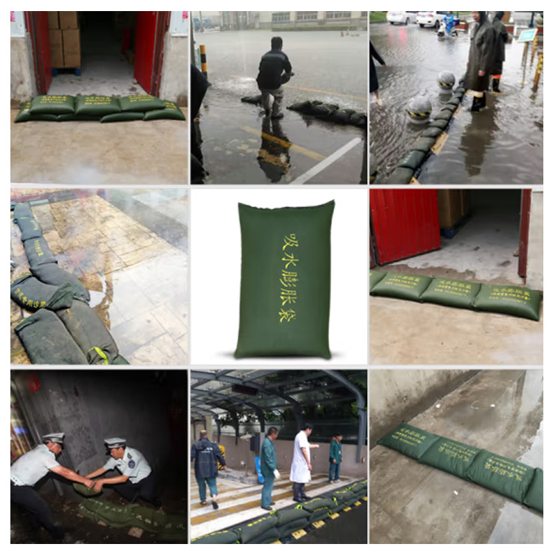 Wholesale flood control materials shopping mall hospital underground garage water blocking flood control sandbag non-woven absorbent expansion bag
