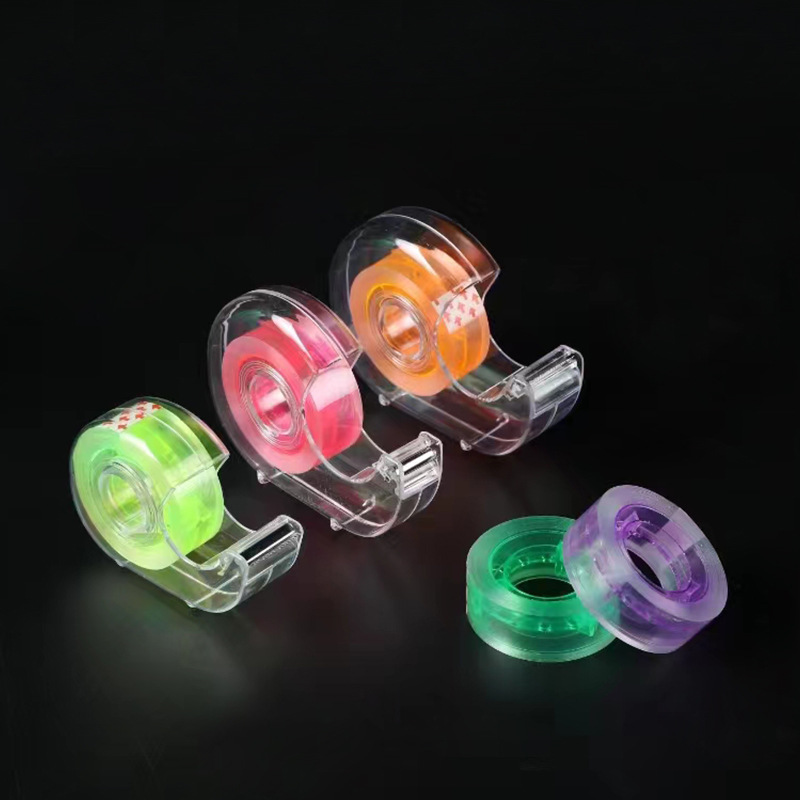 Factory direct plastic tape mini tape snail shell tape holder small transparent iron tooth cutter