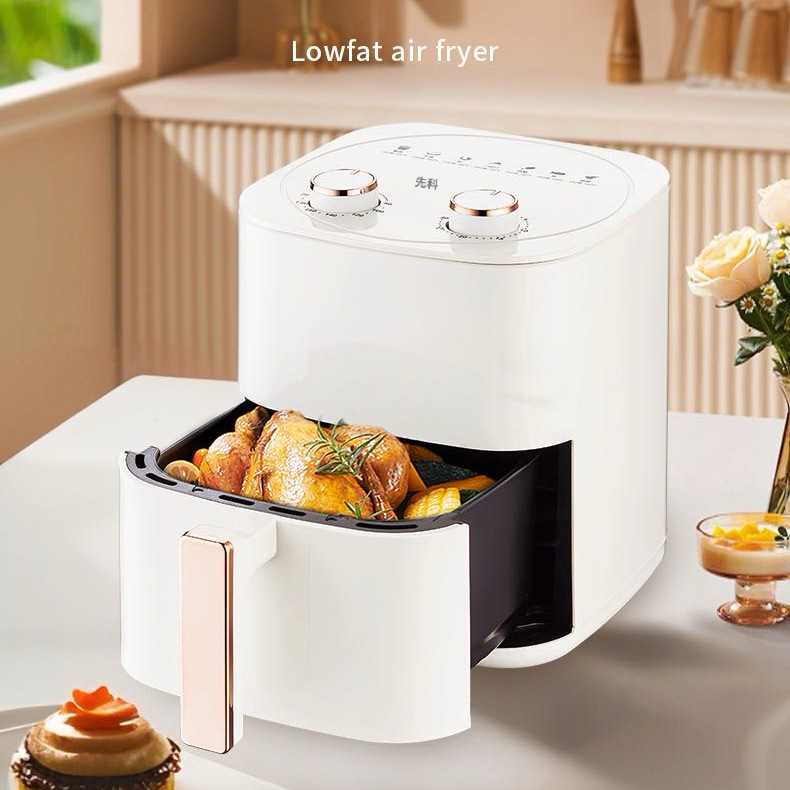 New Xianke Smart Multifunctional Household Mechanical Model 6L Large Capacity Anti-Dry Burn Integrated Electric Fryer Air Fryer