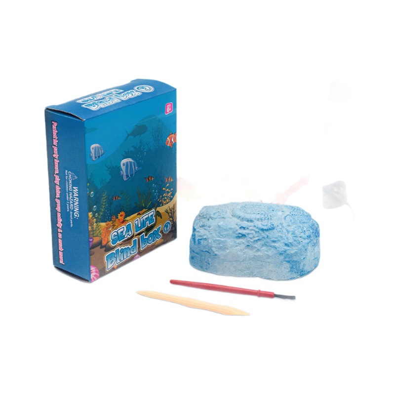 Cross-Border Archaeological Excavation Toys for Digging Gems for Kidsren DIY Blind Box Large Treasure Digging Dinosaur Digging Treasure Plaster Wholesale