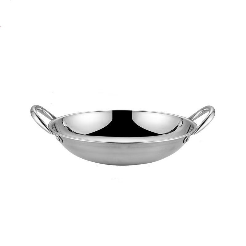 Stainless Steel Dry Pot Alcohol Pot Outdoor Pot Flat Bottom Dry Pot Dry Pot Small Hot Pot Restaurant Commercial Hot Pot