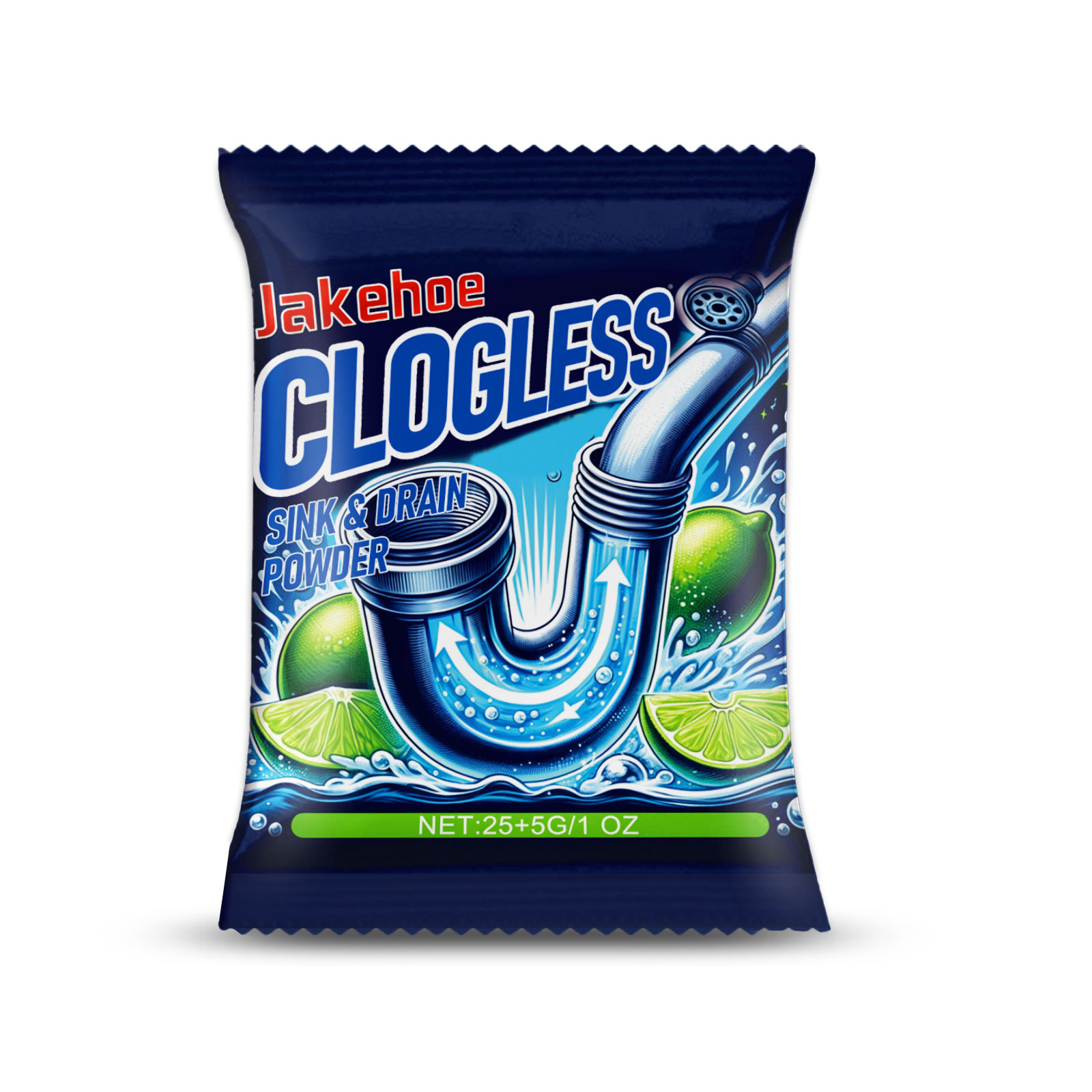 Jakehoe Pipe Unblocking Powder Bathroom Kitchen Pipe Blockage Unblocking Dissolving Cleaning Deodorizing Cleaner