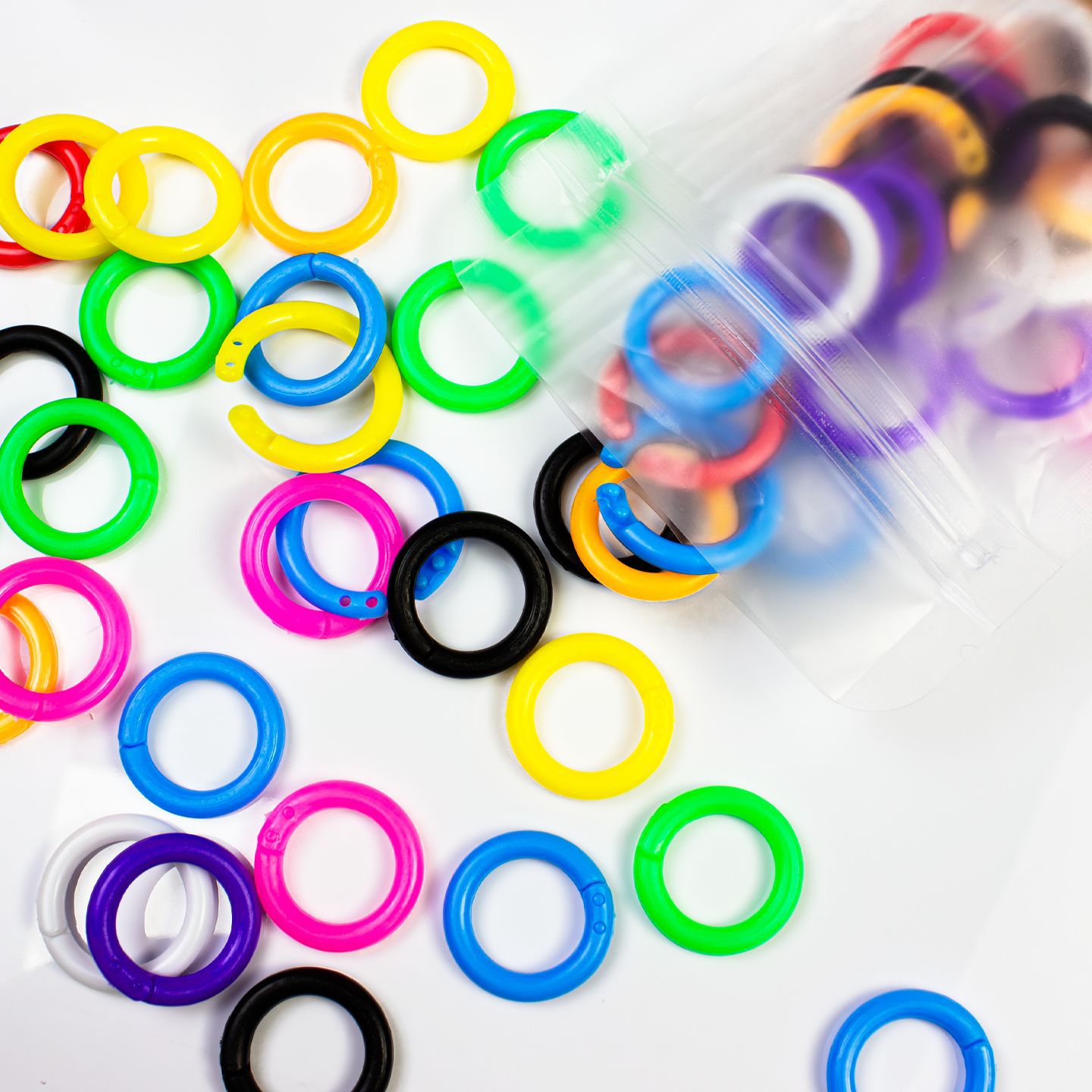 Directly from the Manufacturer, High-Toughness Double-Button Color Binding Plastic Buckle Ring Book Ring Handbook Book Card Loose-Leaf