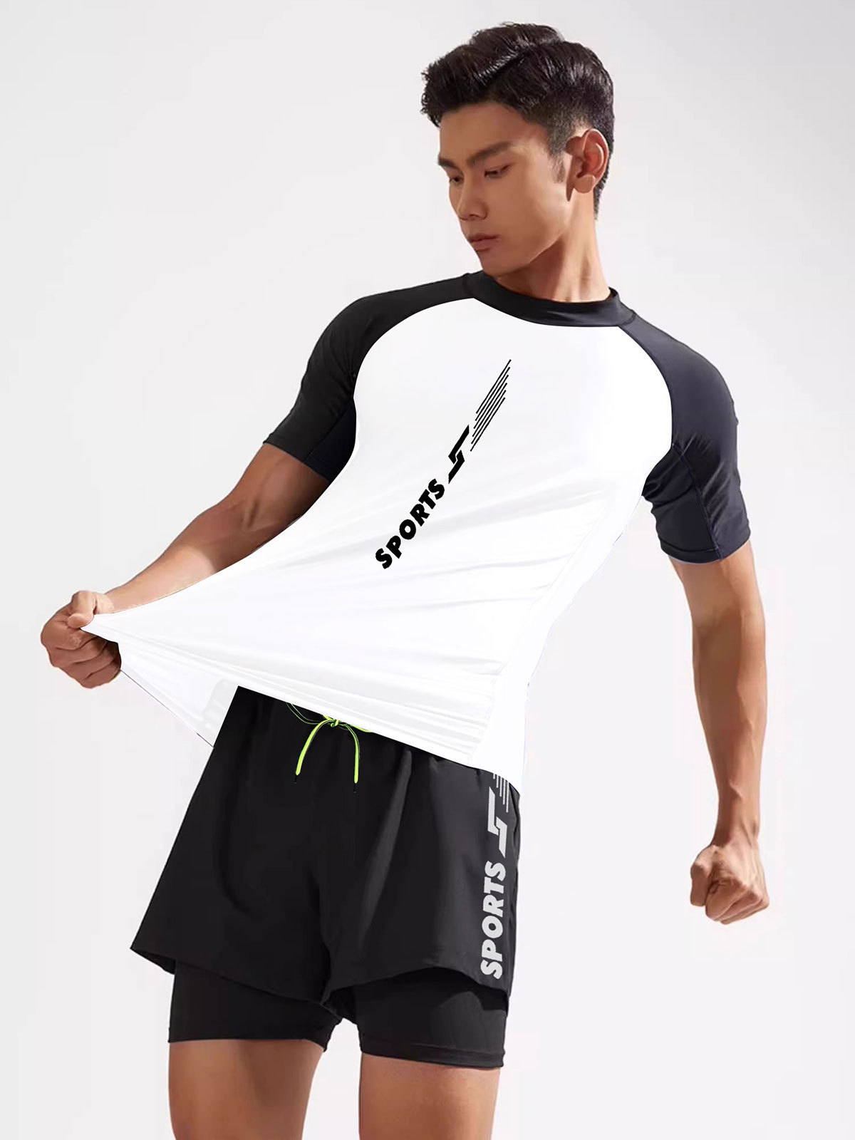 Hurun Swimsuit Men's Anti-embarrassment Swimming Trunks Boys Top Teenagers Hot Spring Equipment Men's Swimsuit suit