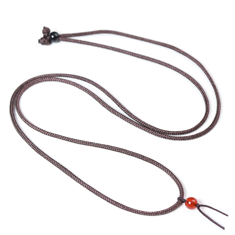 Thin pendant rope stretch-pull pendant lanyard jade pendant neck rope simple red bead necklace rope
