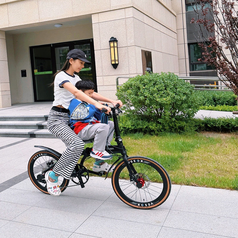 Parent-Child Bicycle with Gears for Children, Suitable for Girls, 5-Speed, Portable Outdoor Tandem Bike for Mothers and Children