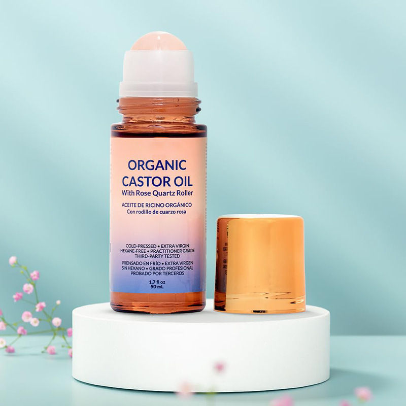 New Product Tk Amazon Cross-Border Hot Product 50ml Castor Oil Roller Oil Organic Castor Oil Source Factory
