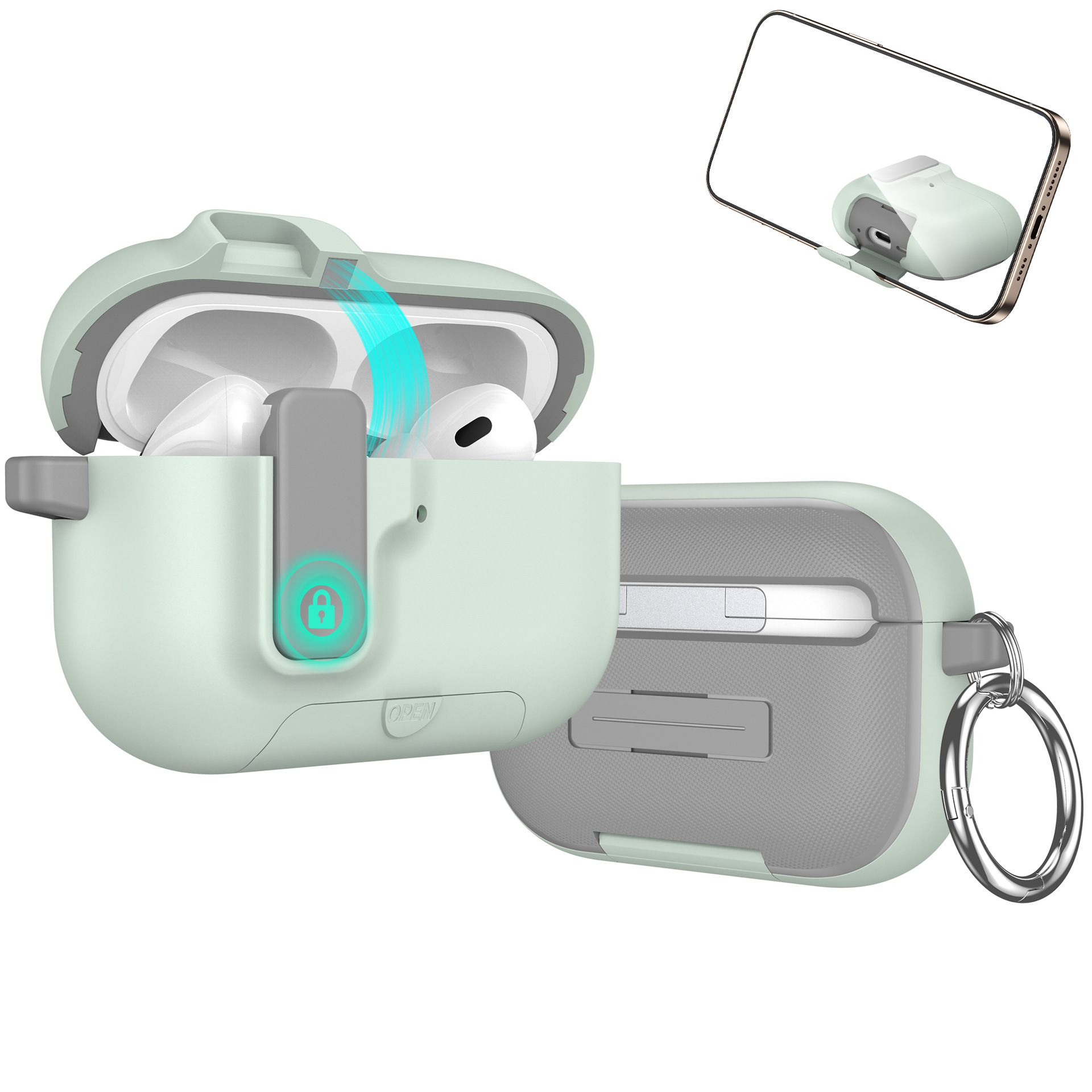 Pop-Up Cover Airpodspro2 Generation Protective Cover Pro3 Anti-Fall Suitable for Apple Earphone Case Airpods4 Generation Case