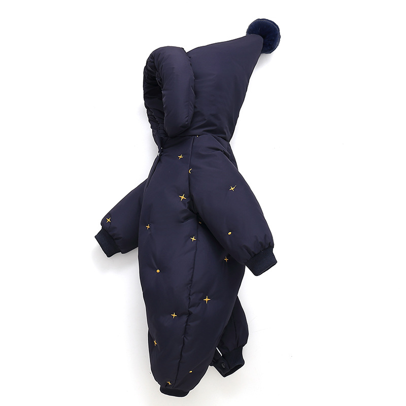2025 Baby Boy and Girl Baby down Jacket Jumpsuit Infant Crawling Suit Thickeneded Newborn Red New Year's Greetings Suit
