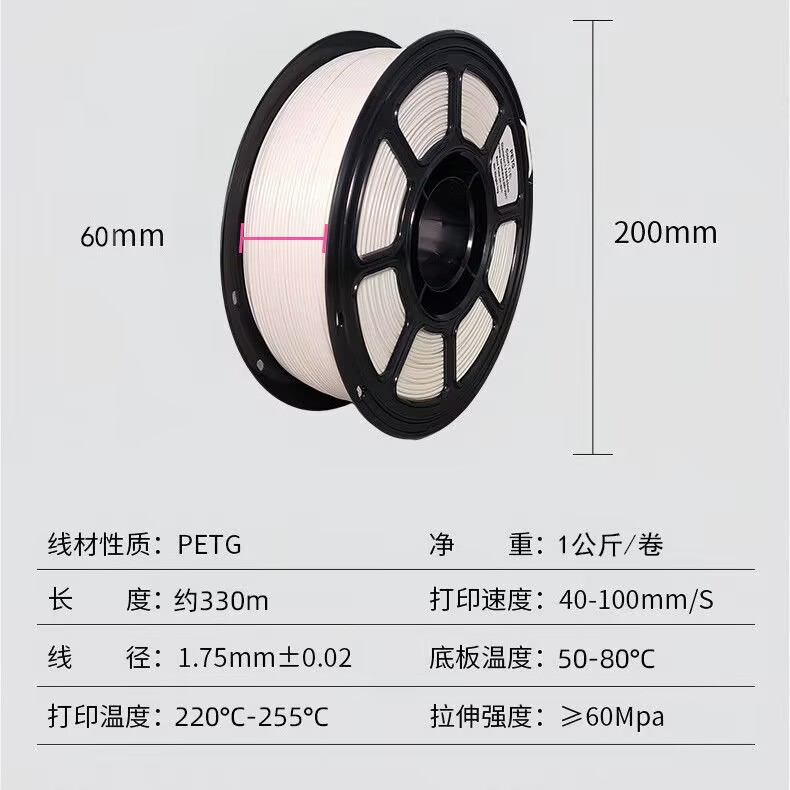 Tuoshu Petg Printing Consumables 3D Structural Parts Advertising Consumables Neatly Arranged Cables Durable and Applicable Chuangxiang Petg Consumables
